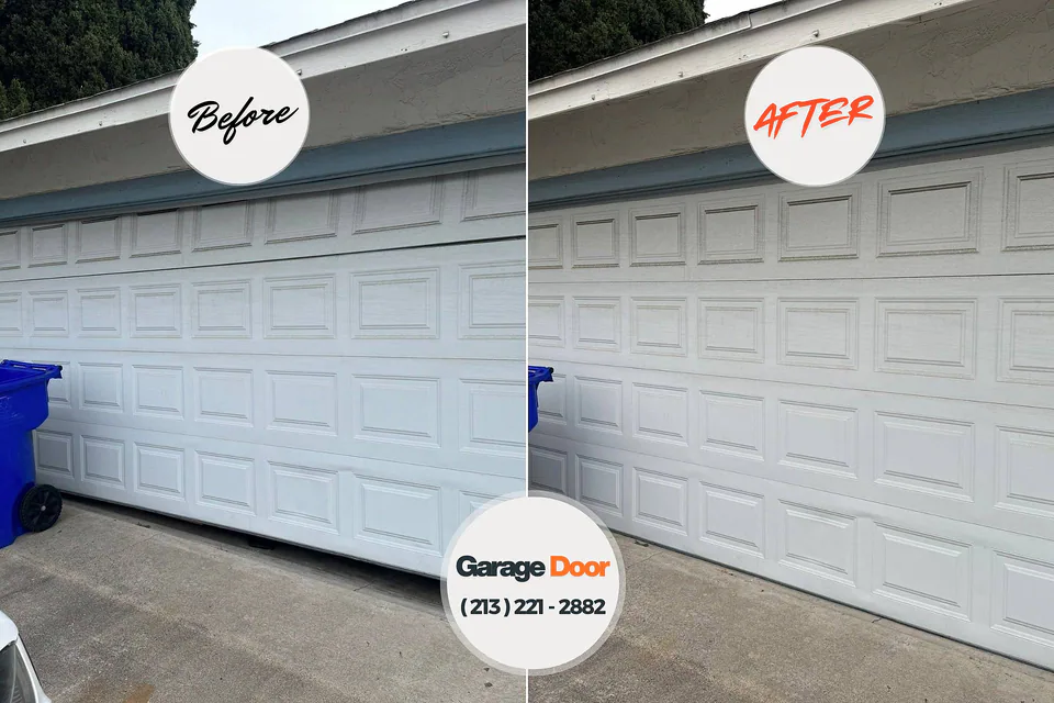 Before and after: garage door company Van Horn, TX